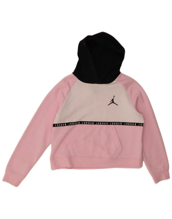 Jordan Girls Graphic Crop Hoodie Pullover 13–14 Jahre XL Rosa Farbblock