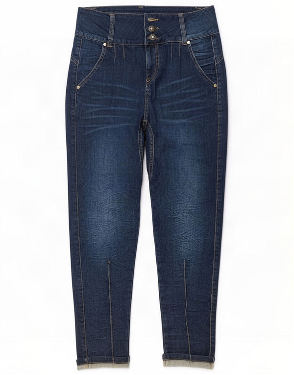 Desigual Damen Jeans mit hoher Taille EU 36 Small W28 L26 Blaue Baumwolle