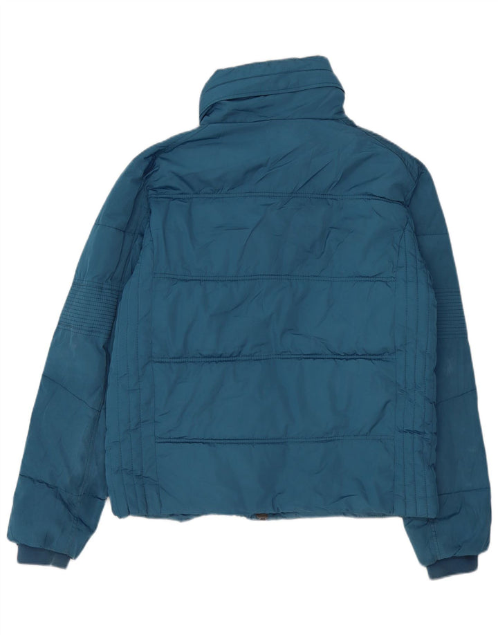 Zara Herren Wattierte Jacke UK 44 2XL Blau Polyester