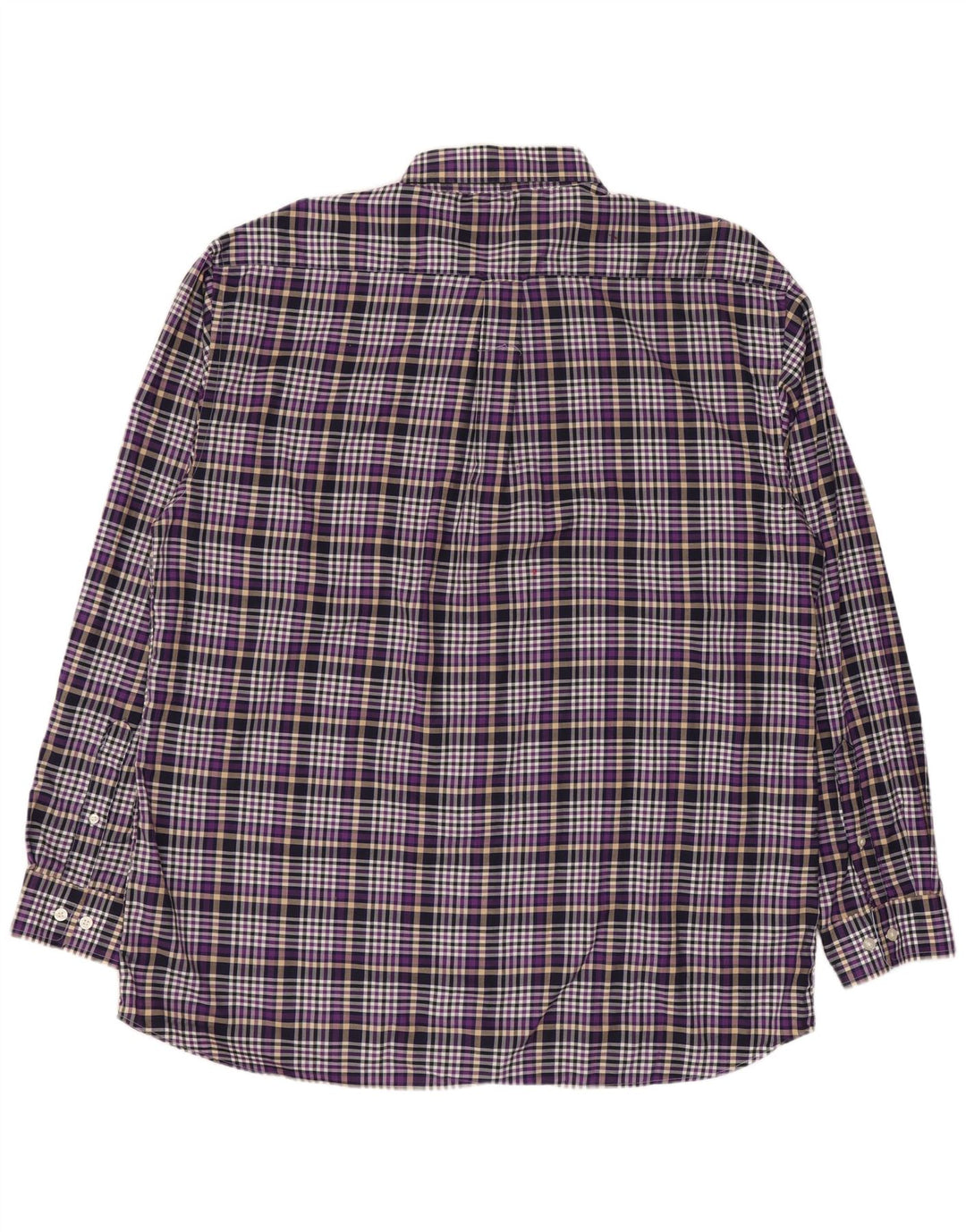 GANT Herren-Flanellhemd mit normaler Passform, XL, lila kariert, Baumwolle