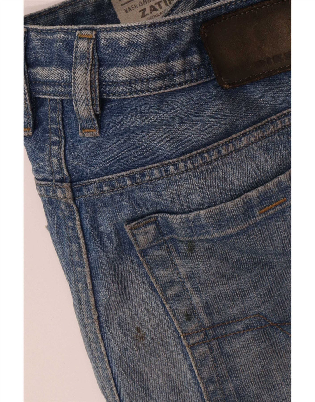 Diesel Herren Zatiny Regular Bootcut Jeans W30 L30 Blaue Baumwolle