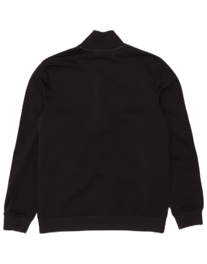 Adidas Jungen-Trainingsanzug-Top-Jacke, 11–12 Jahre, schwarzes Colourblock-Polyester