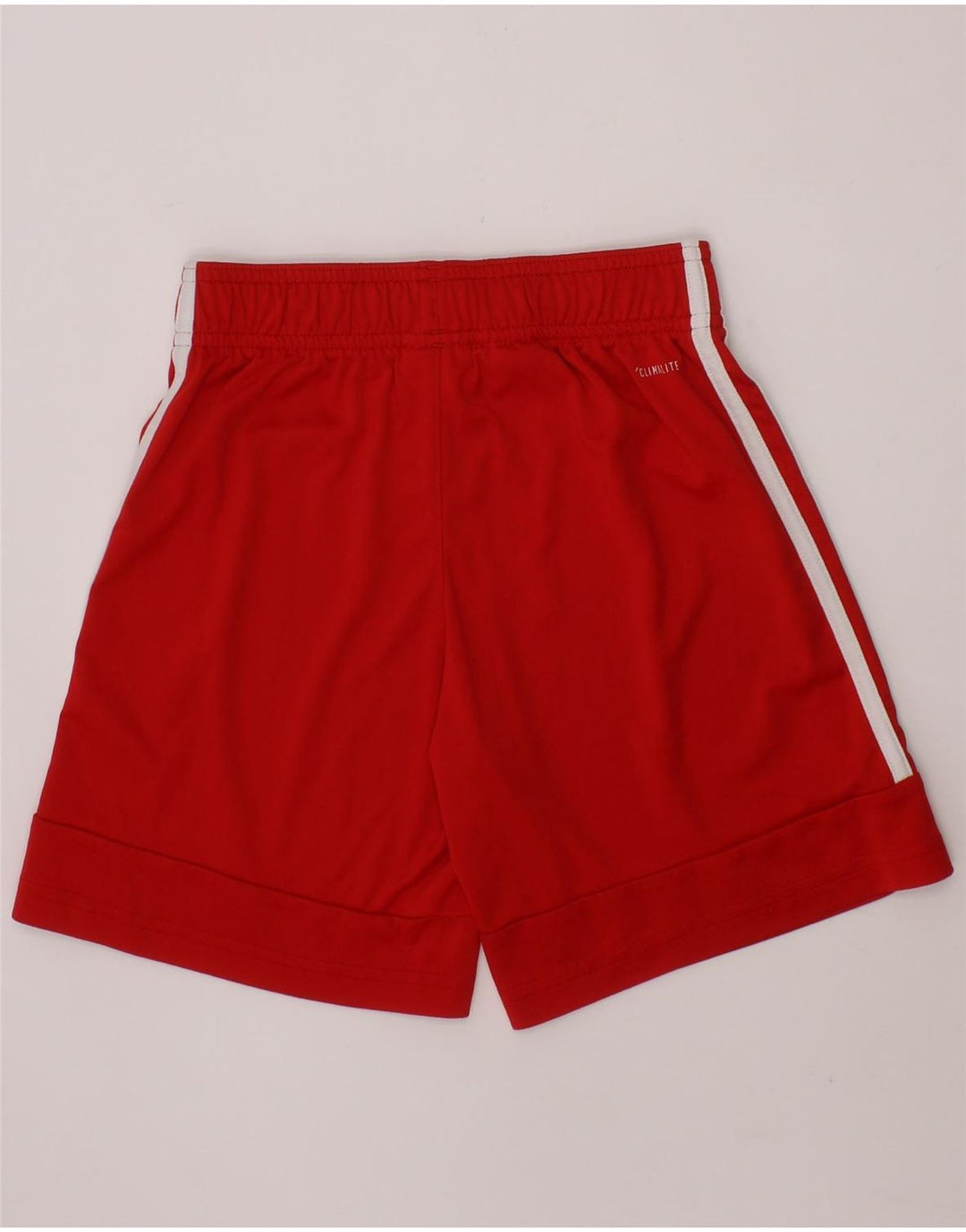 ADIDAS Boys Climalite Sport Shorts 9-10 Years  Red Polyester Vintage Adidas and Second-Hand Adidas from Messina Hembry 