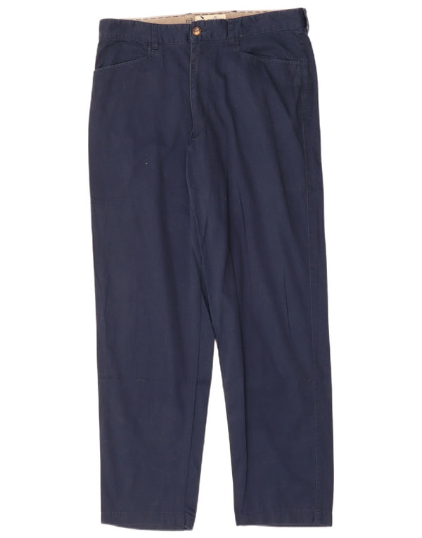 Sergio Tacchini Damen Gerade Freizeithose W34 L31 Marineblaue Baumwolle