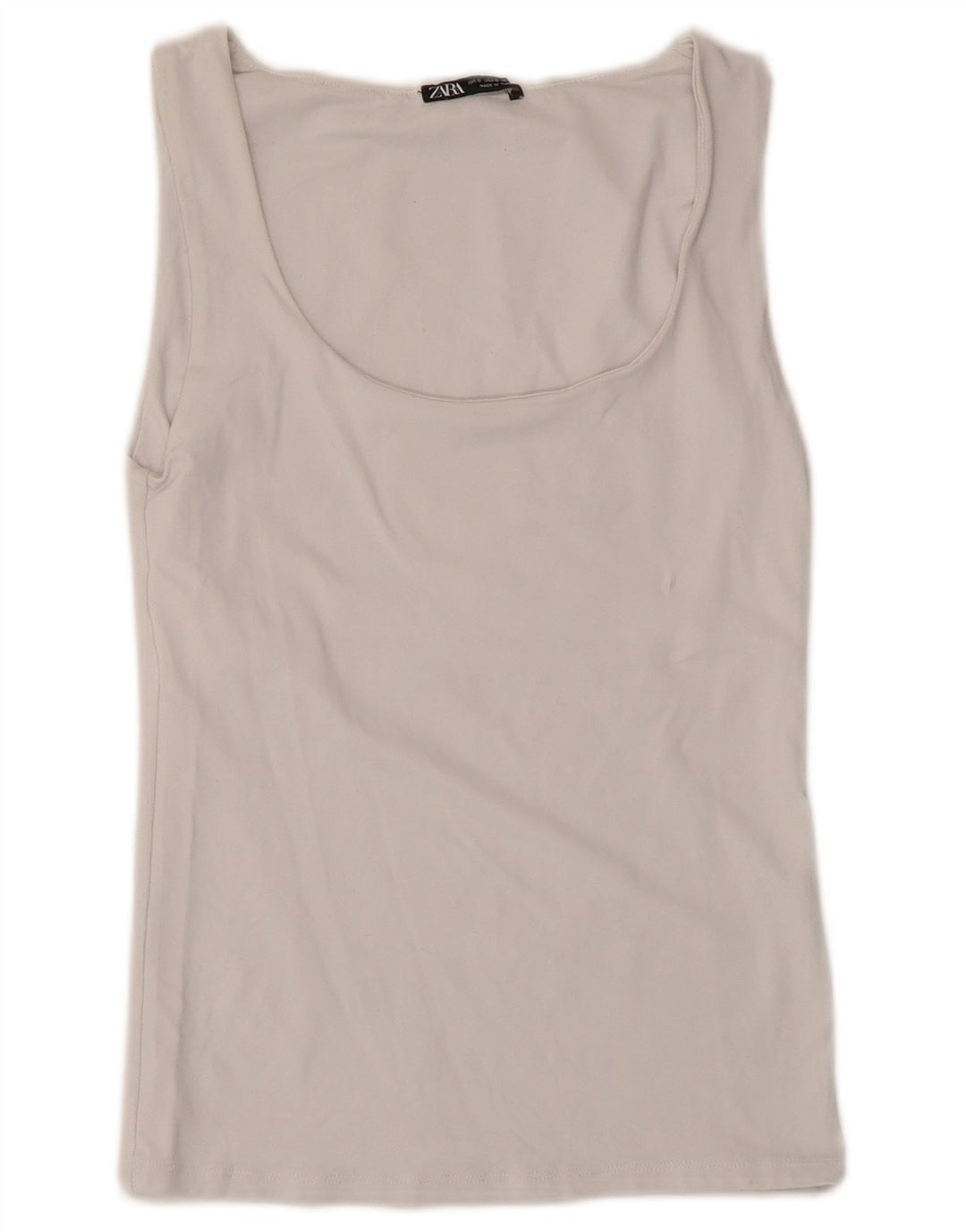 Zara Damen Weste Top UK 8 Small Weiß Polyamid