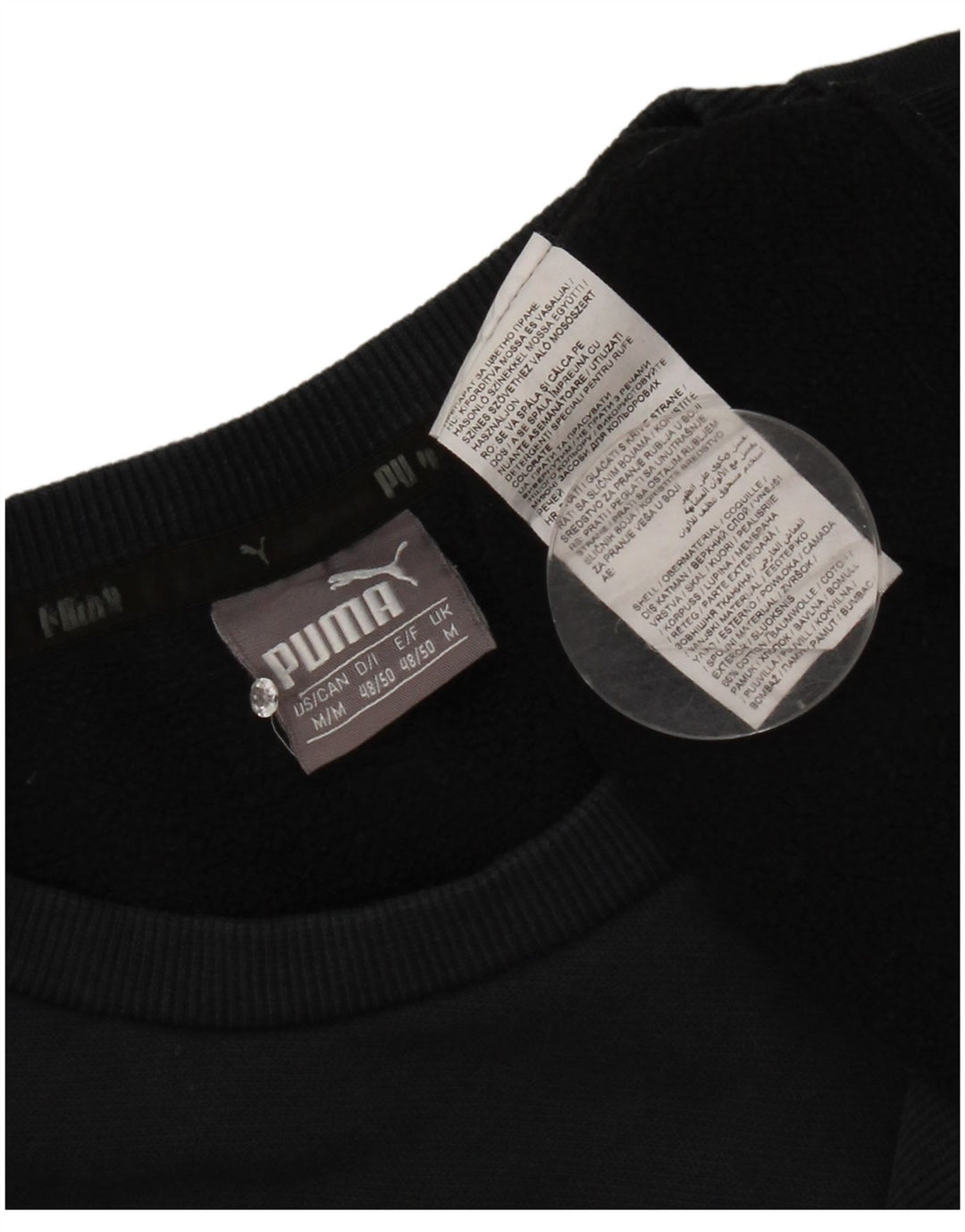 Puma Herren Grafik-Sweatshirt-Pullover aus mittelschwarzer Baumwolle