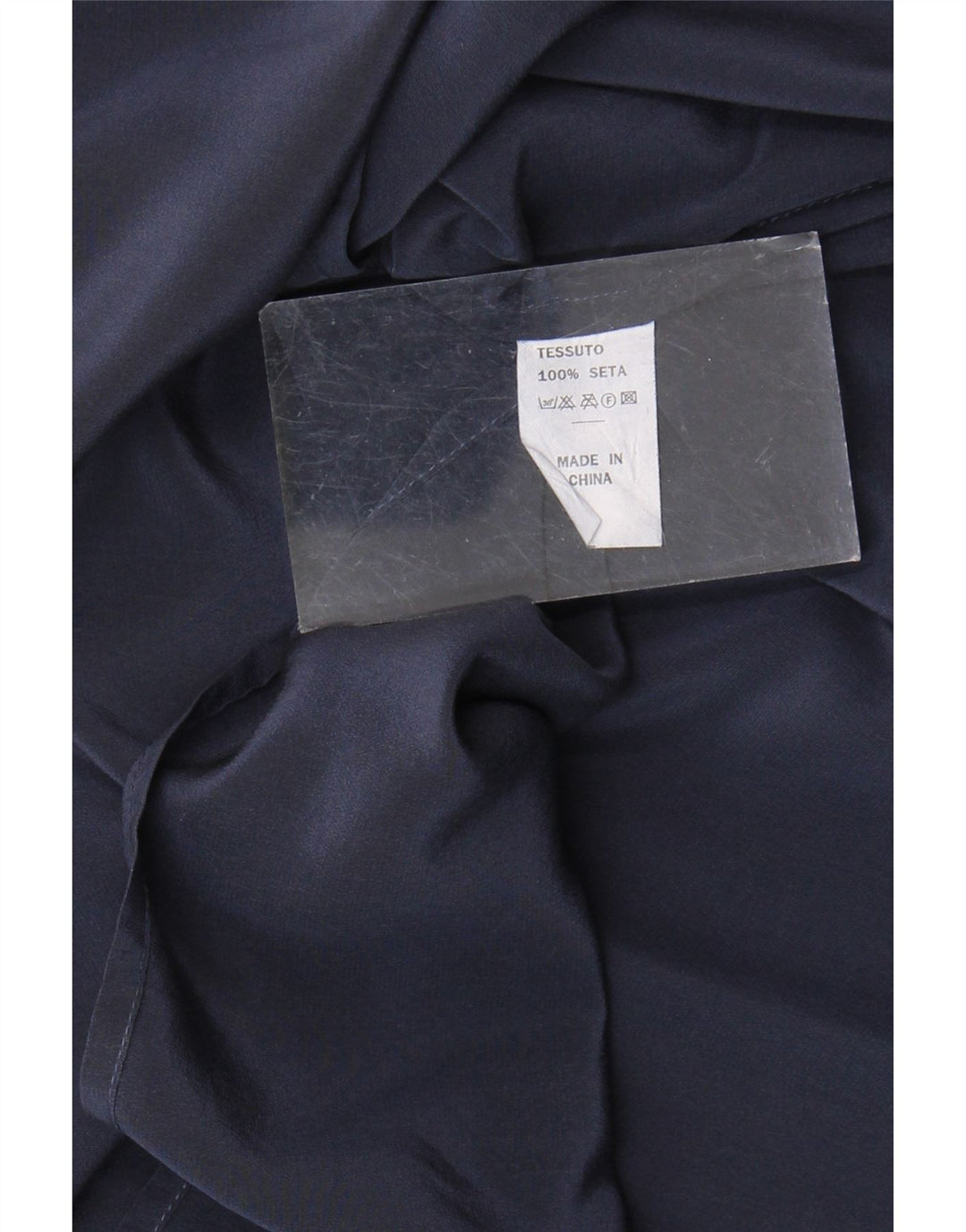 Vintage Damen Ärmelloses Blusentop UK 20 2XL Marineblaue Seide