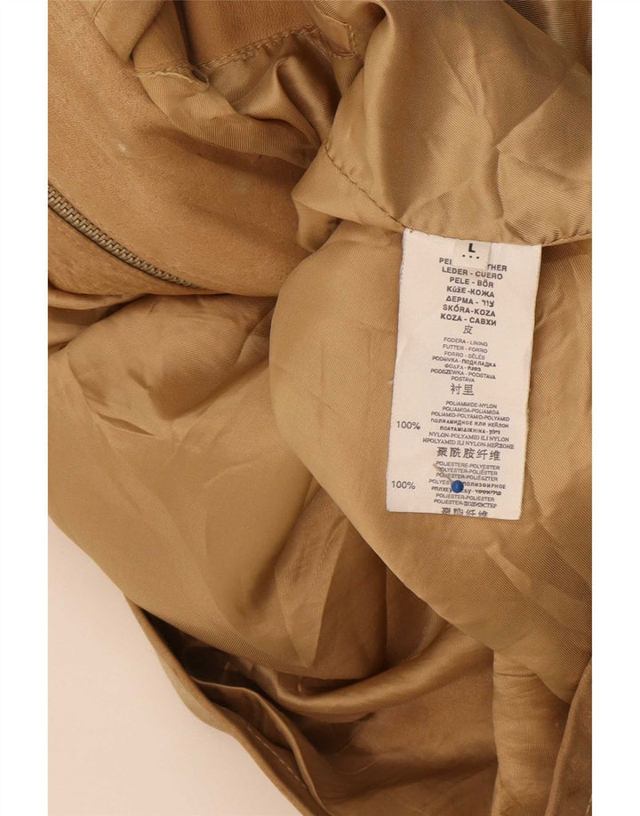 Vintage Herren Wildlederjacke UK 40 Großes Beige Leder