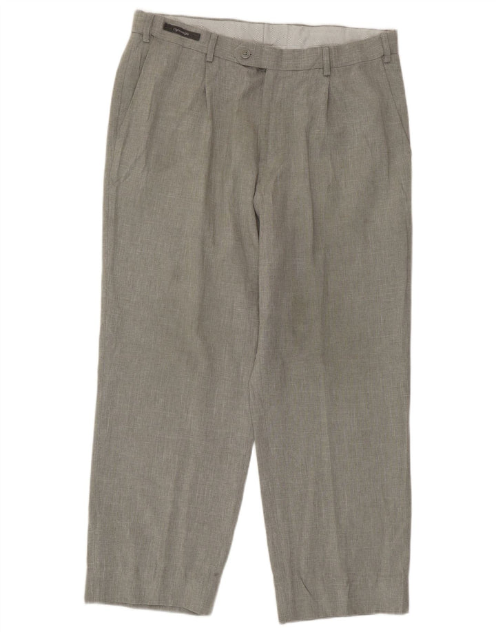 Marks & Spencer Herren-Anzughose mit Pegged-Anzug, W32, L29, graues Polyester