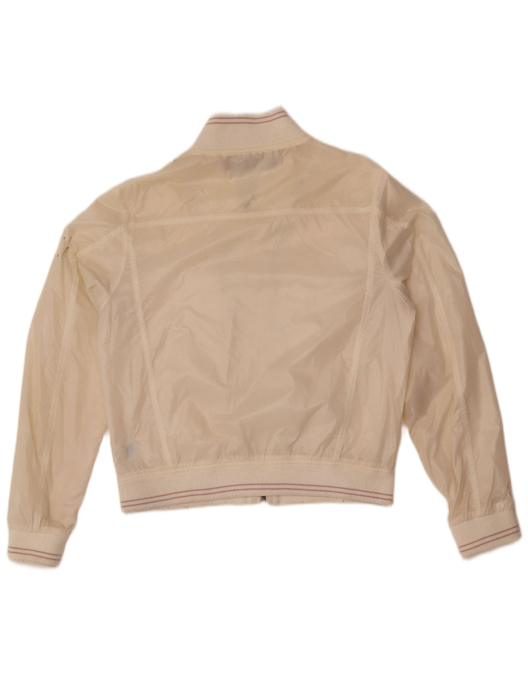 Calvin Klein Jeans Damen Bomberjacke UK 16 Large Off White Polyamid