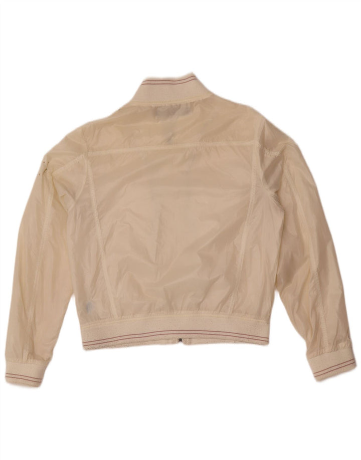 Calvin Klein Jeans Damen Bomberjacke UK 16 Large Off White Polyamid