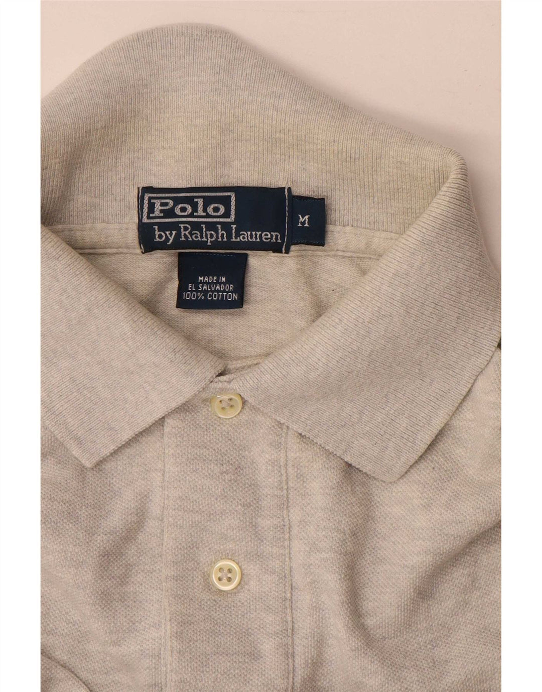 Polo Ralph Lauren Herren-Poloshirt aus mittelgrauer Baumwolle