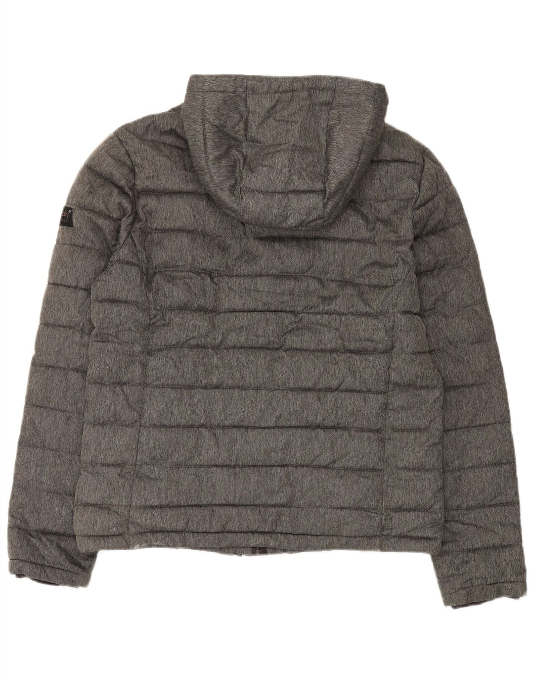 Superdry Herren-Kapuzenjacke, wattiert, UK 42, XL, Grau, Polyester