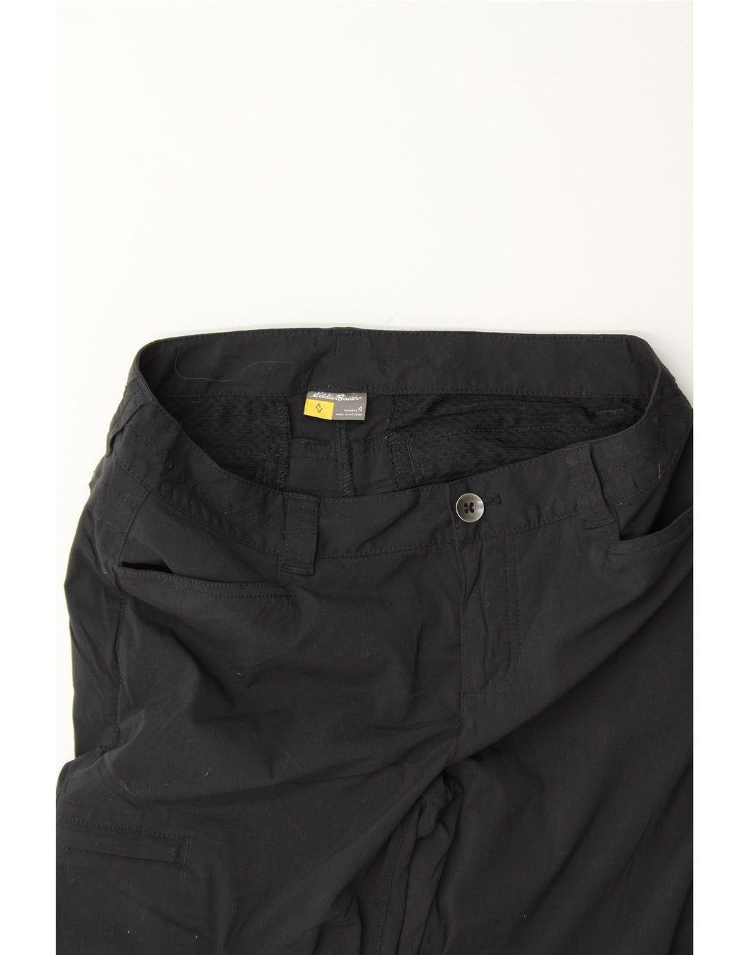 EDDIE BAUER Womens Straight Cargo Trousers US 4 Small W32 L32 Black Nylon Vintage Eddie Bauer and Second-Hand Eddie Bauer from Messina Hembry 