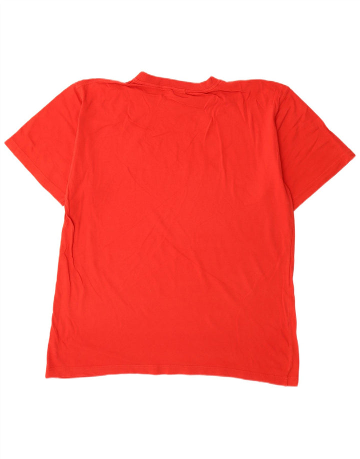 Fila Herren Grafik-T-Shirt-Oberteil XL aus roter Baumwolle