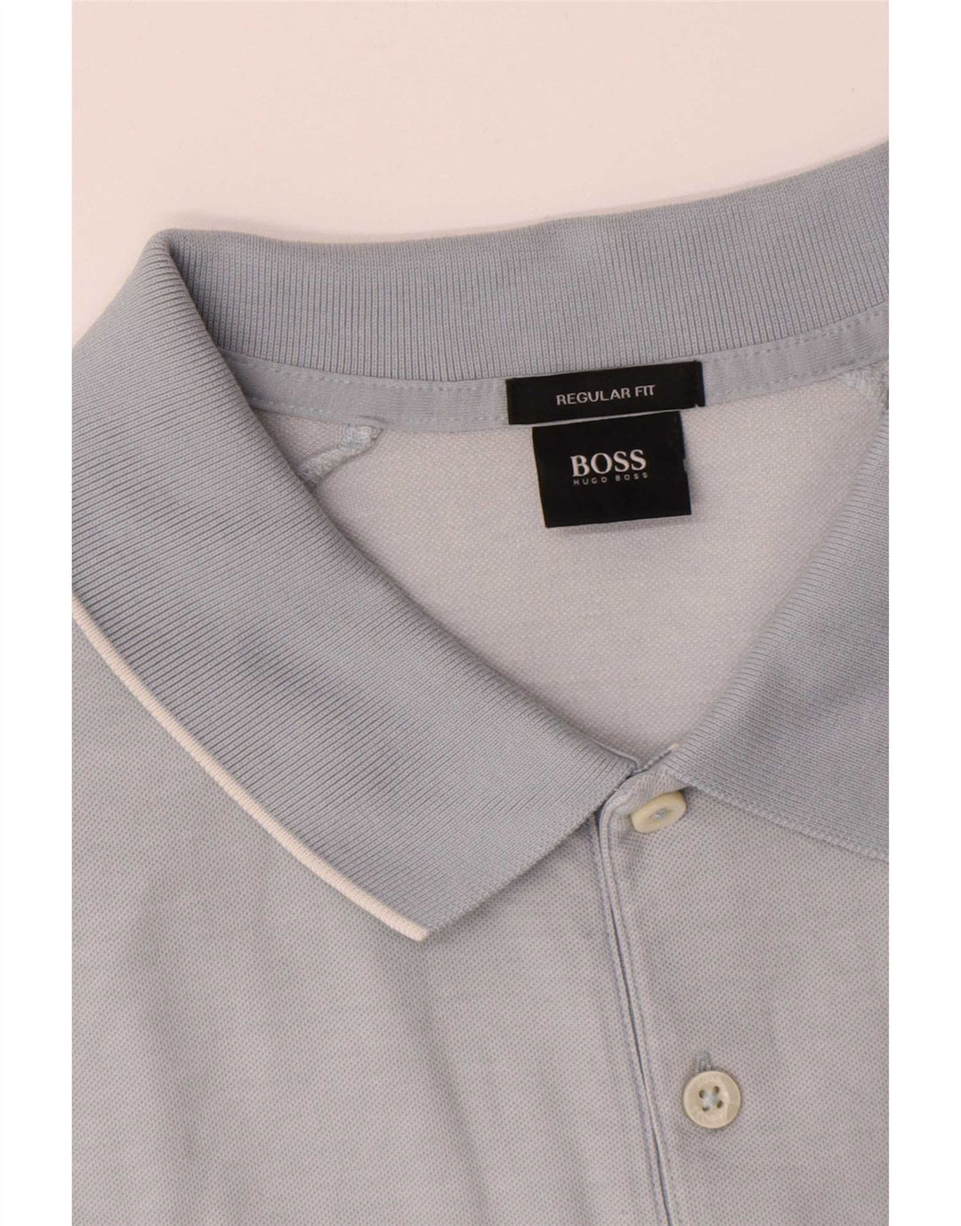 Hugo Boss Herren-Poloshirt mit normaler Passform, große blaue Baumwolle