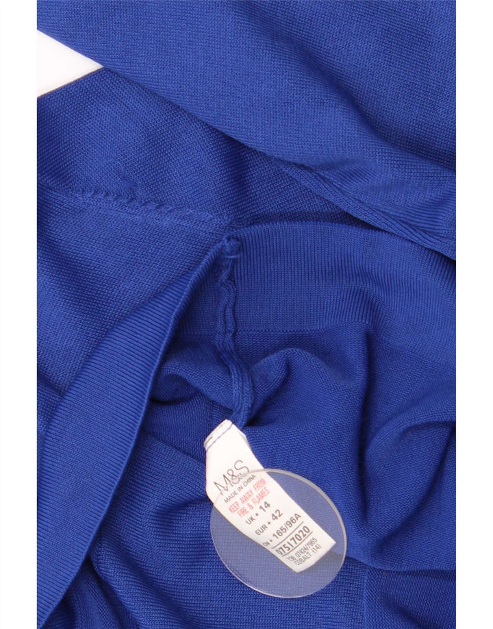 Marks & Spencer Damen-Cardigan-Pullover UK 14 Großes blaues Leinen