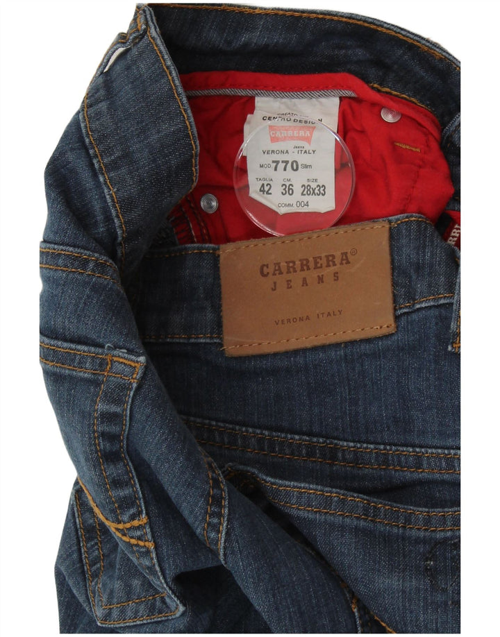 CARRERA Damen Straight Jeans IT 42 Medium W28 L33 Blaue Baumwolle