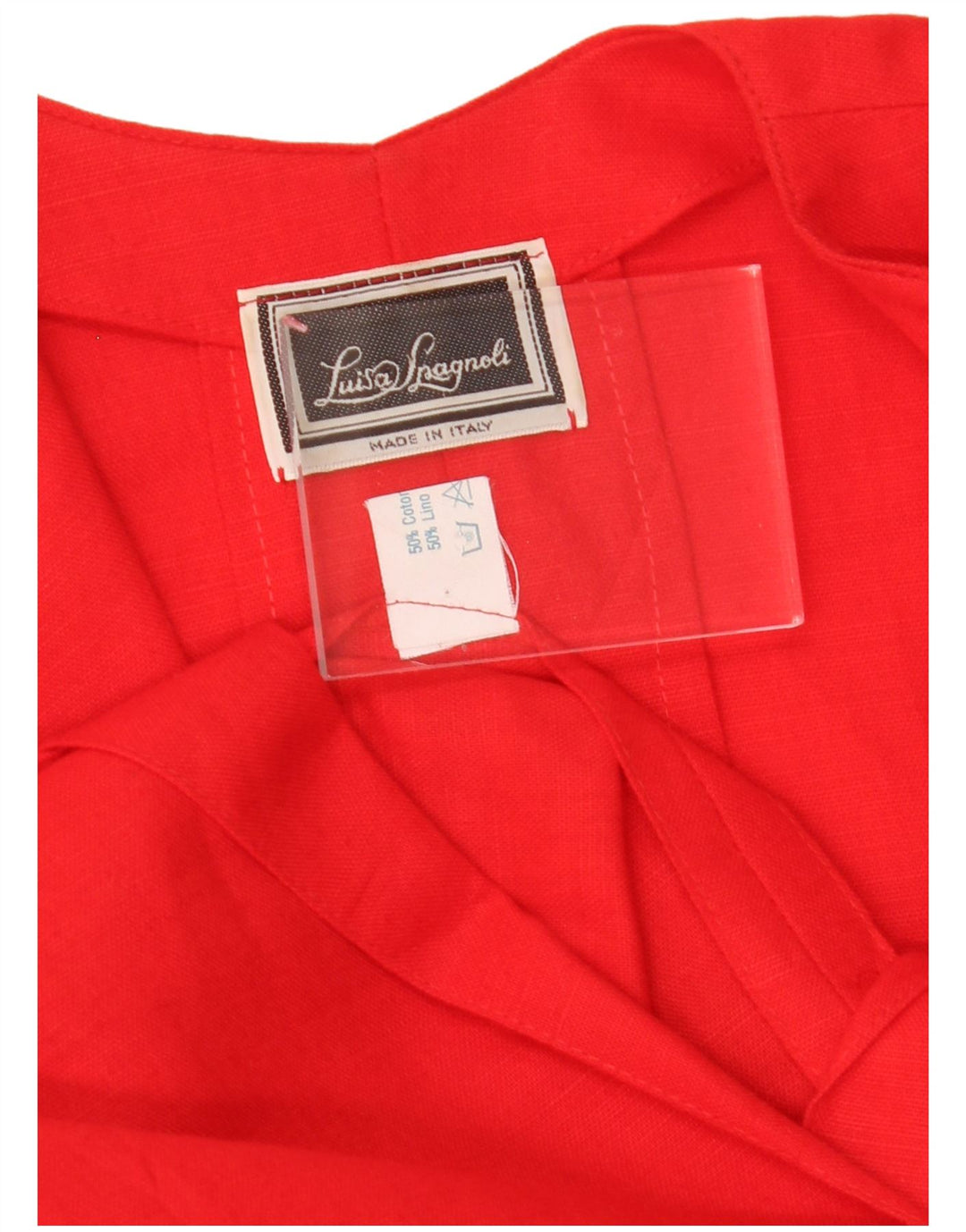 LUISA SPAGNOLI Womens 2 Button Short Sleeve Blazer Jacket UK 14 Medium Red