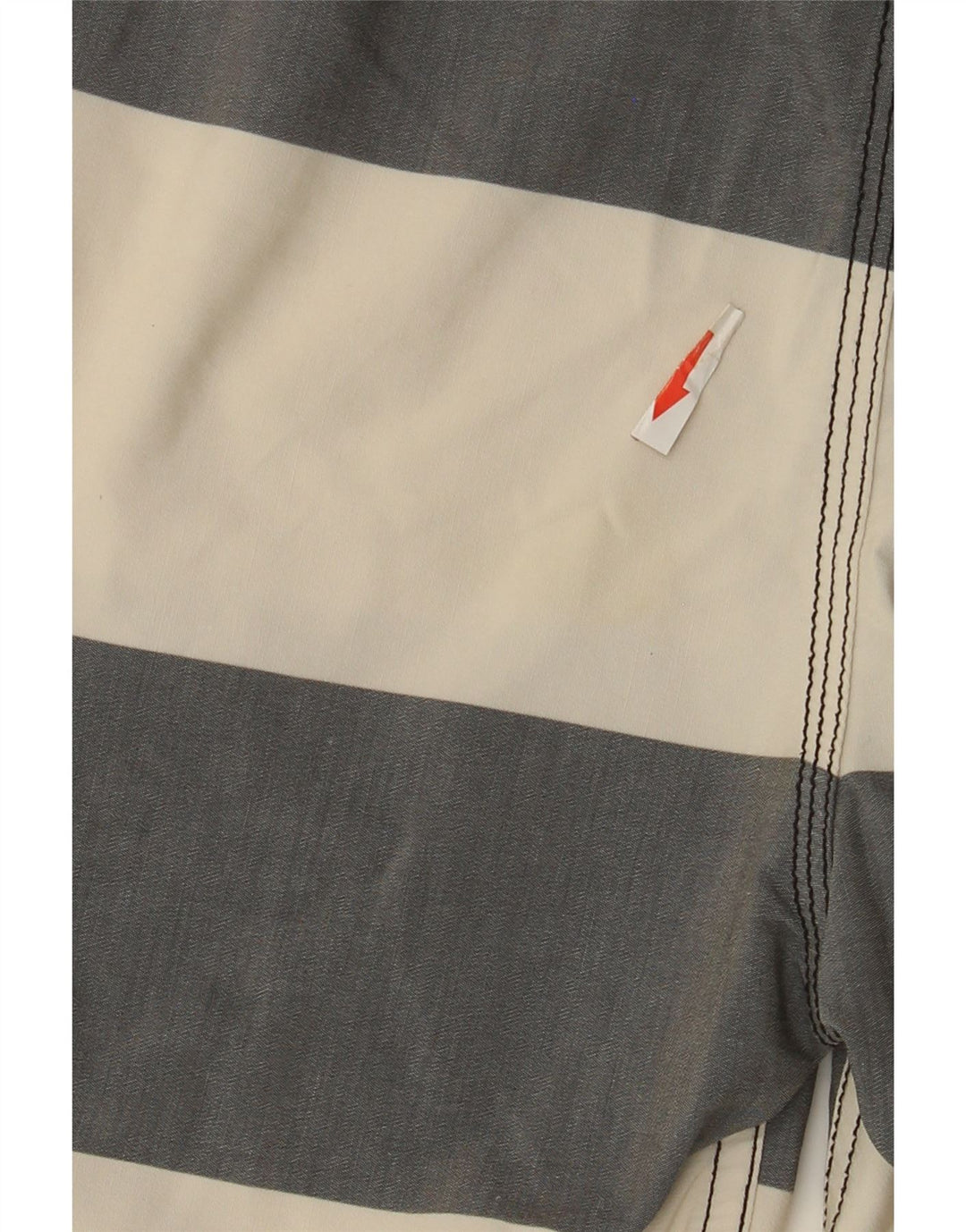 Quiksilver Herren-Badeshorts, groß, cremefarbenes, gestreiftes Polyester