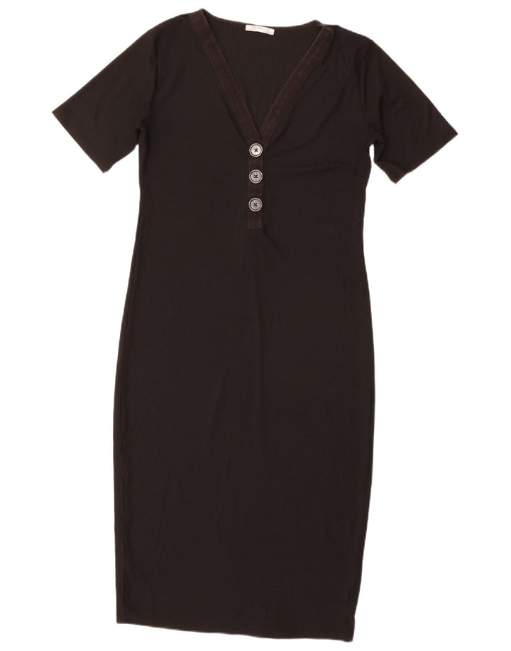 Zara Damen Trafaluc Etuikleid UK 14 Large Schwarz Polyester