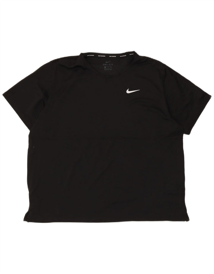 Nike Herren Dri Fit T-Shirt Top 2XL Schwarz Polyester