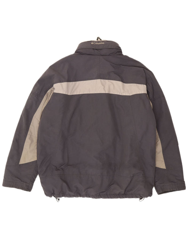 Columbia Herren-Windbreaker-Jacke, UK 42, XL, Grau, Farbblock
