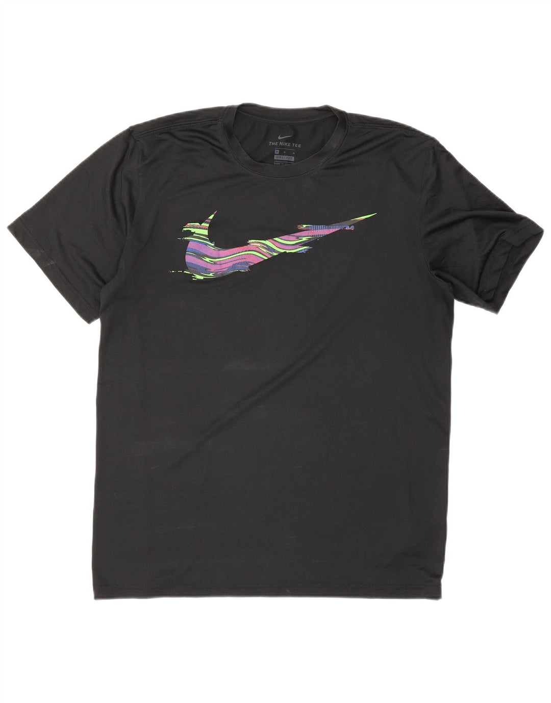 Nike Herren Dri Fit Graphic T-Shirt Top Medium Schwarz Polyester Sport
