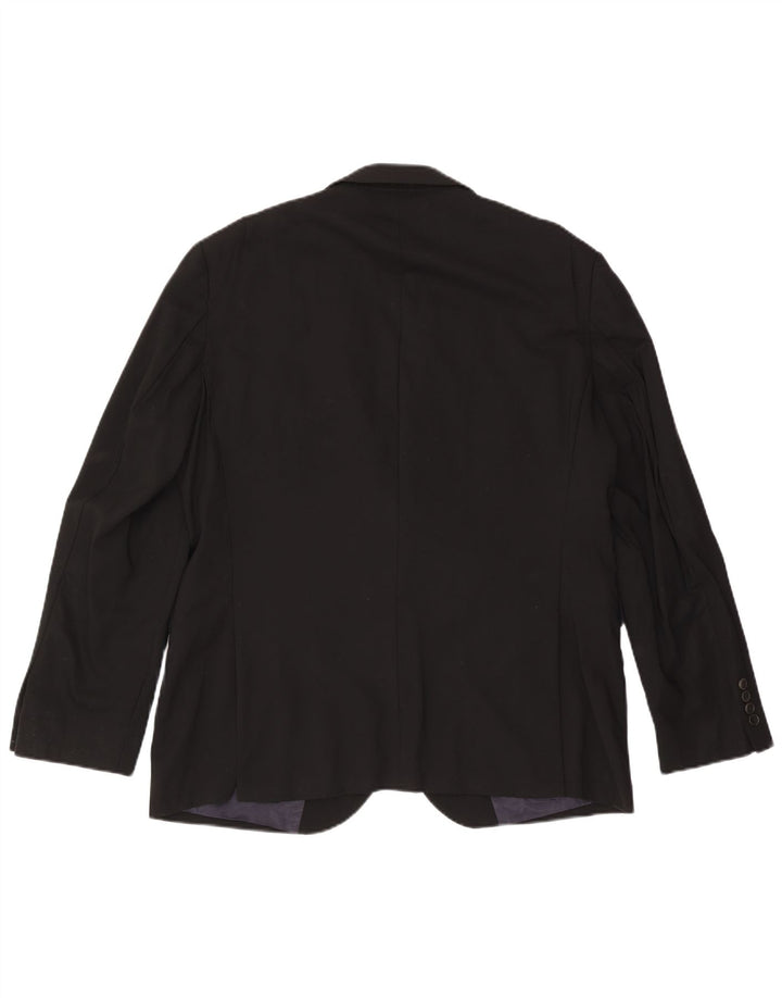 John Lewis Herren-Blazer mit maßgeschneiderter Passform und 2 Knöpfen, UK 44, 2XL, schwarze Wolle
