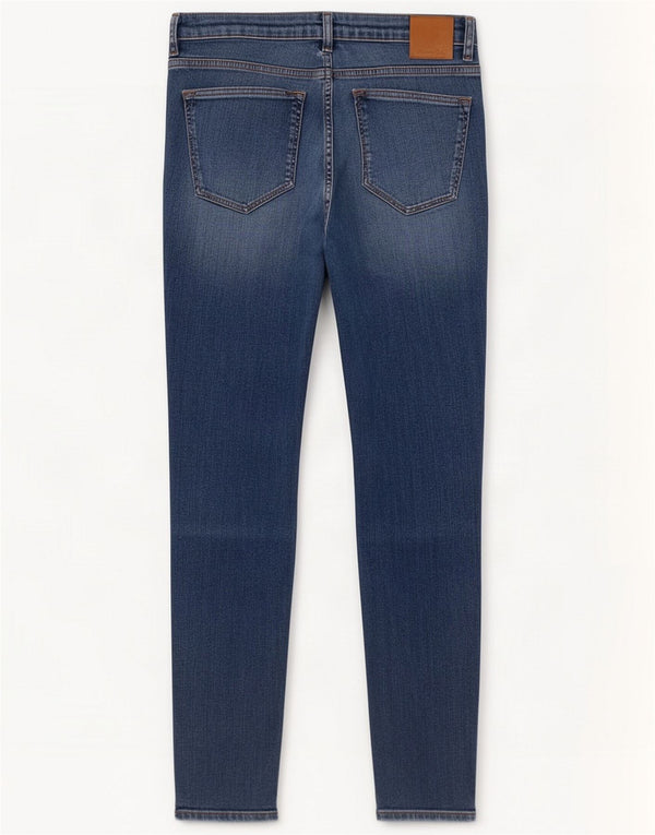 Massimo Dutti Damen Mid Rise Skinny Jeans EU 38 Small W28 L29 Blaue Baumwolle