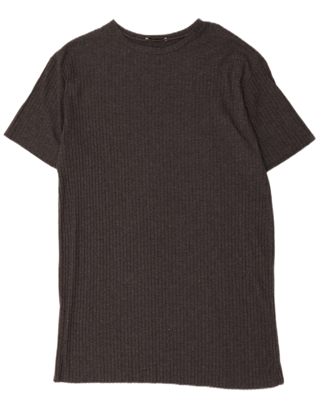 Zara Damen Trafaluc T-Shirt-Kleid UK 14 Mittelgraues Polyester