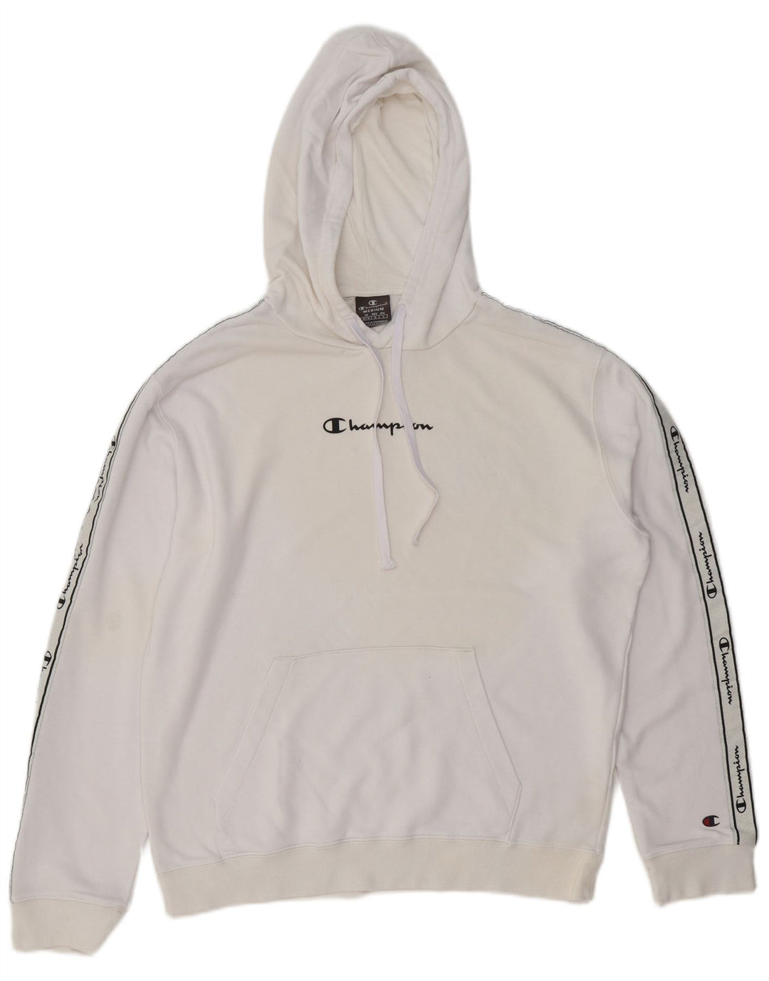 CHAMPION Herren-Kapuzenpullover mit Grafik, mittelweiß