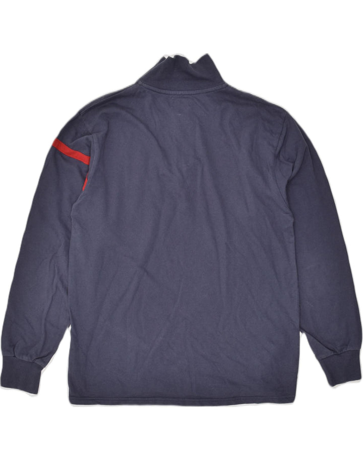 LOTTO Herren-Sweatshirt mit Reißverschluss am Hals, Größe S, marineblaue Baumwolle
