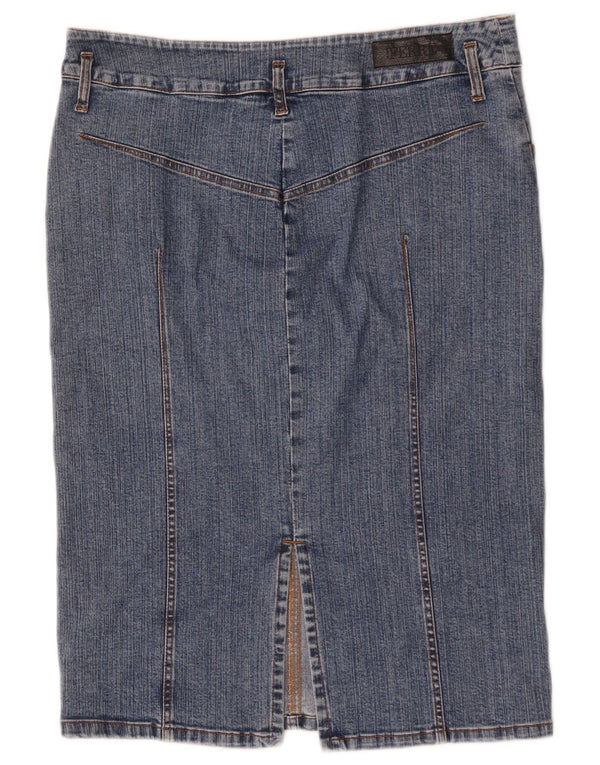 Ferre Damen Jeansrock IT 46 Large W32 Blaue Baumwolle