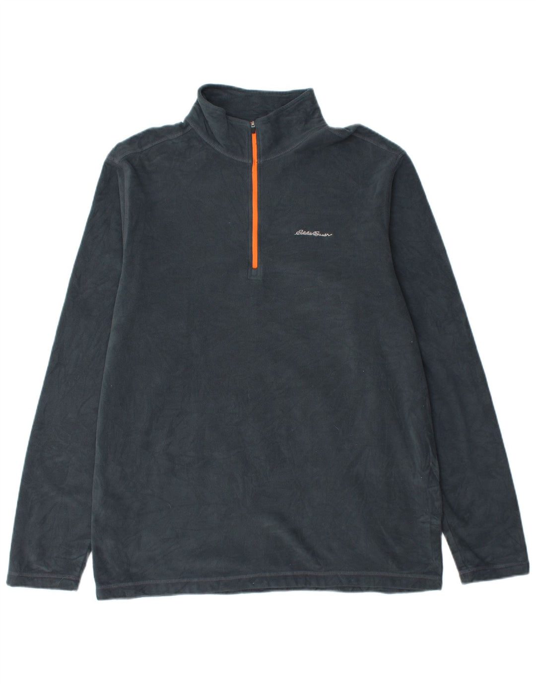 Eddie Bauer Herren-Fleecepullover mit Reißverschluss am Hals, großes marineblaues Polyester