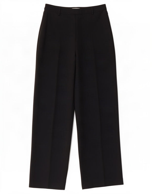 Jaeger Damen-Anzughose mit weitem Bein, UK 8, Größe S, W26, L30, Schwarz, Polyester