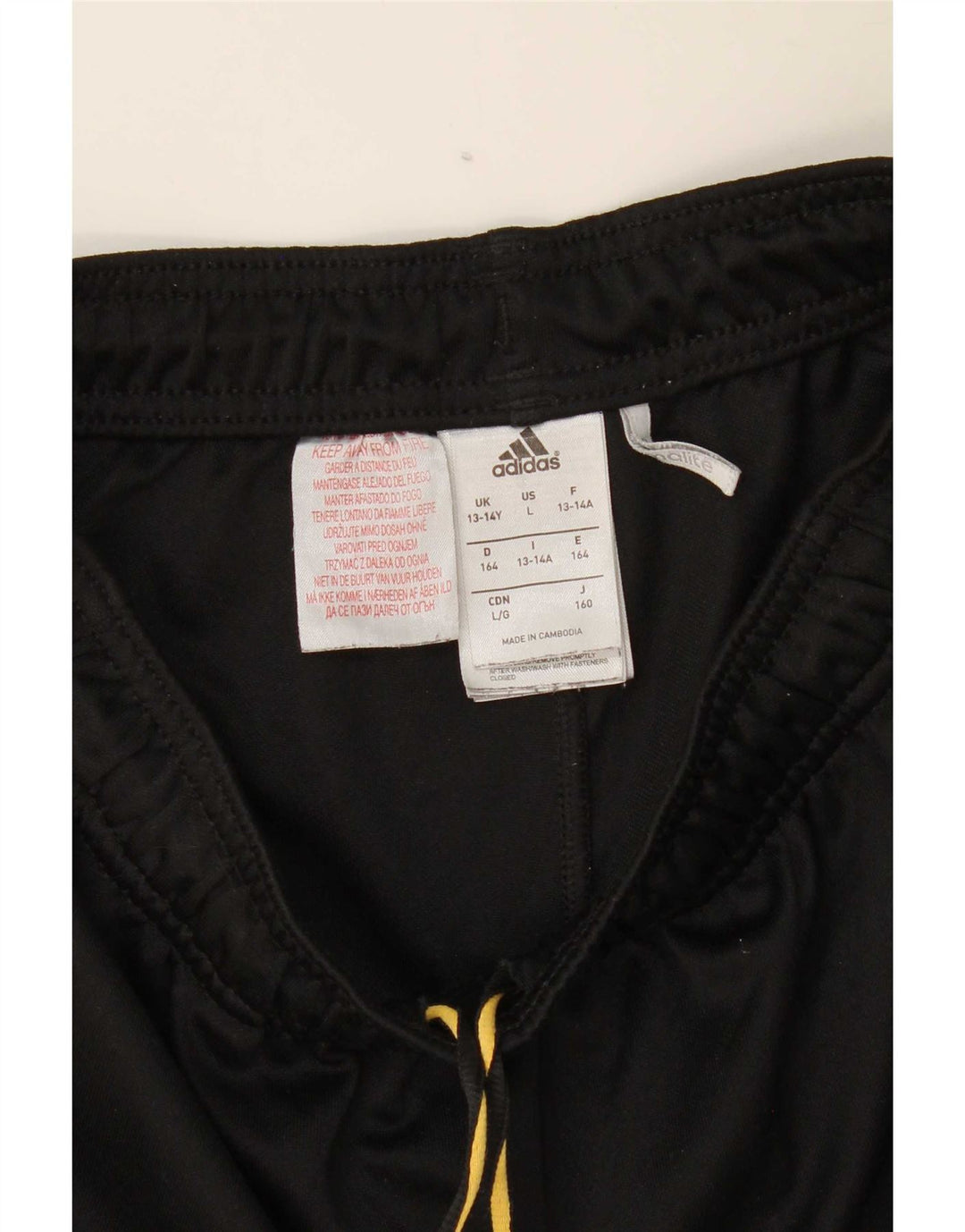 Adidas Jungen Climalite Trainingshose 13–14 Jahre, schwarzes Polyester