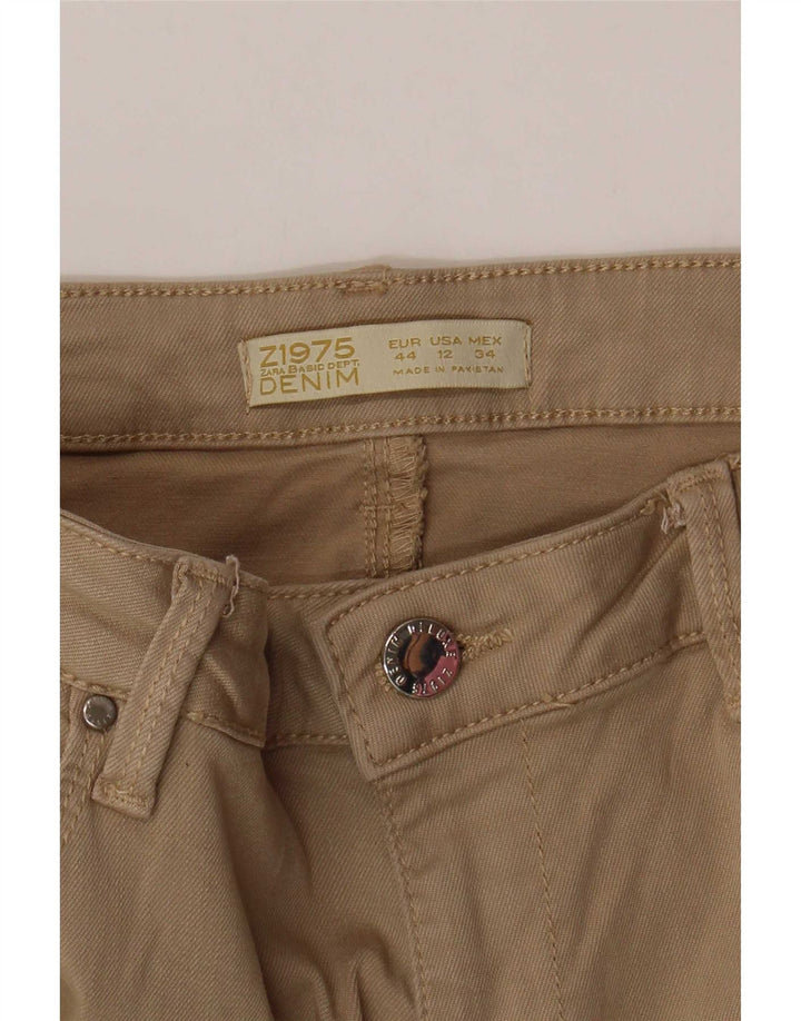 Zara Damen Slim Jeans EU 44 XL W34 L30 Beige