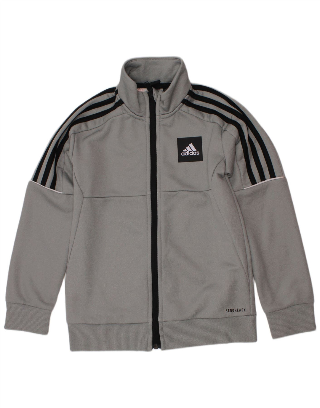 Adidas Jungen Aeroready Trainingsanzug Top Jacke 7–8 Jahre Grau Polyester