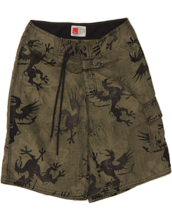 MOSSIMO Mens Swimming Shorts Small  Khaki Animal Print Polyester Vintage Mossimo and Second-Hand Mossimo from Messina Hembry 