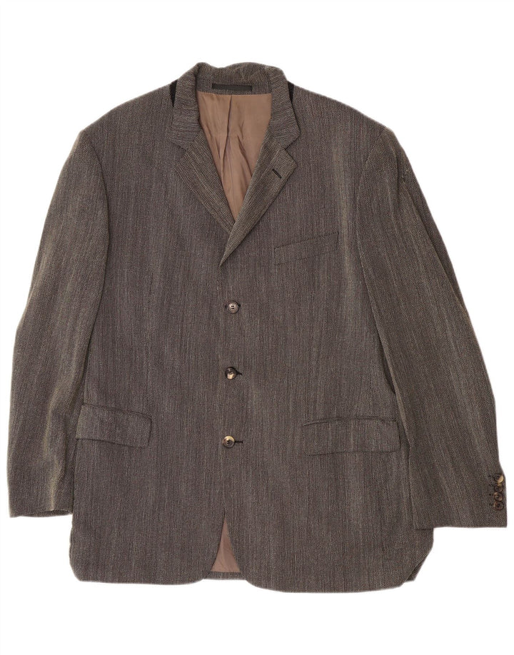 Hugo Boss Herren-Blazer mit 3 Knöpfen, EU 54, 2XL, graue Schurwolle