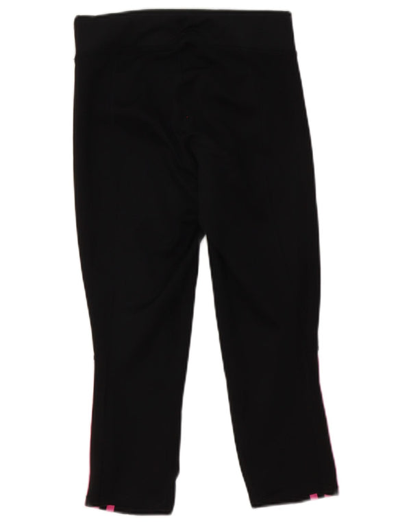 Adidas Damen Capri-Leggings UK 8 Small Schwarz Polyester
