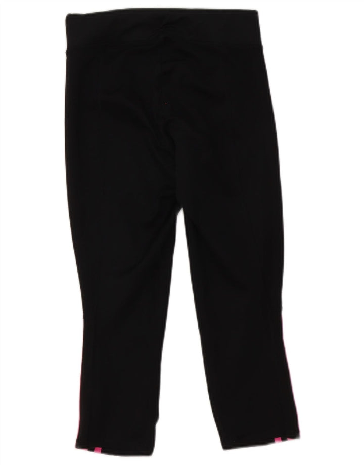 Adidas Damen Capri-Leggings UK 8 Small Schwarz Polyester