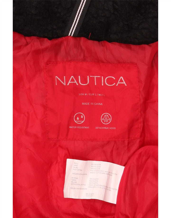Nautica Damen Wattierte Jacke UK 14 Mittelrotes Polyester