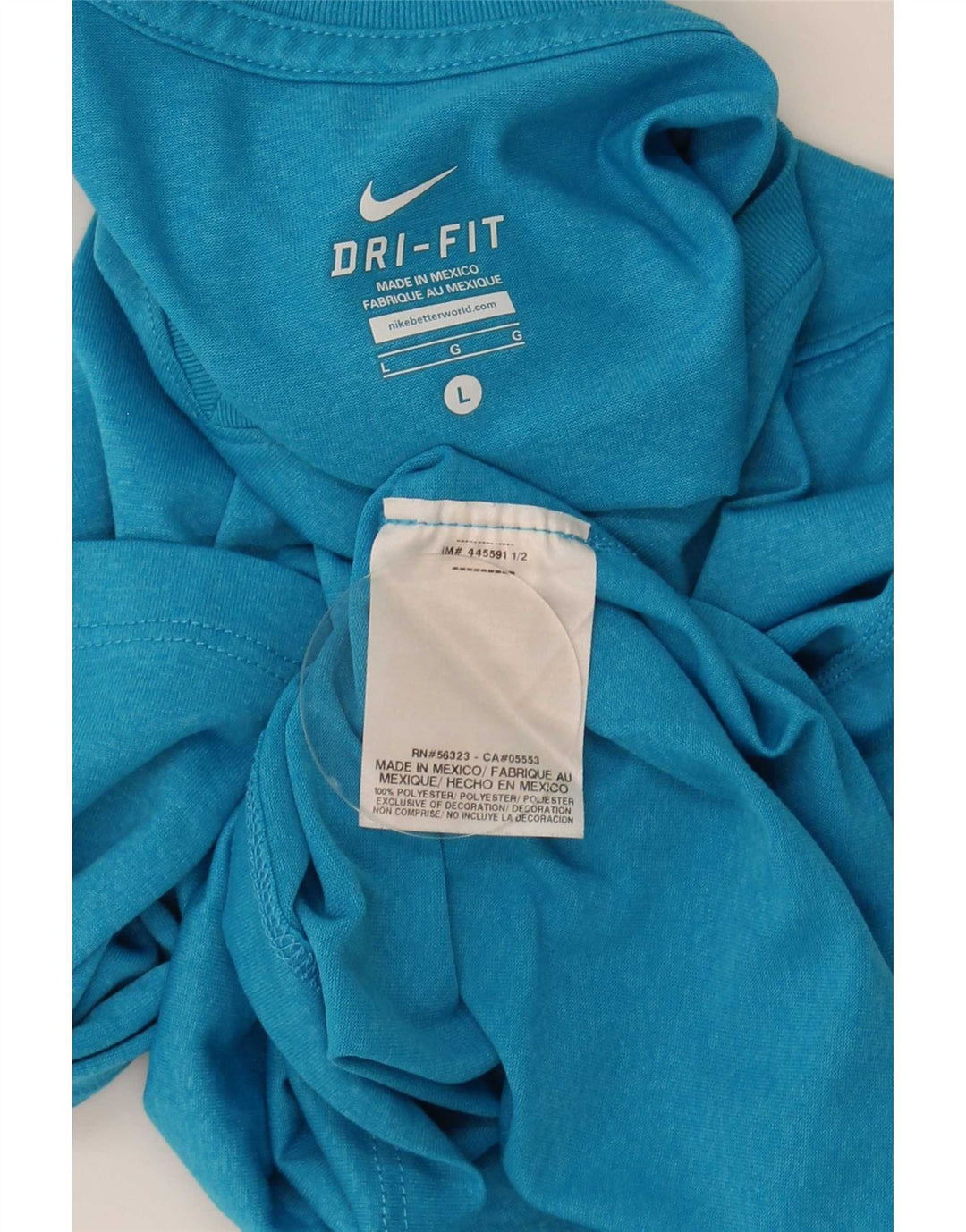 Nike Dri-Fit-Oberteil für Mädchen, langärmlig, 11–12 Jahre, Größe L, blau, Polyester