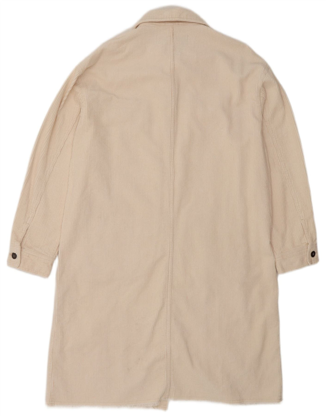 Zara Damen Cordmantel UK 12 Mittelweiße Baumwolle