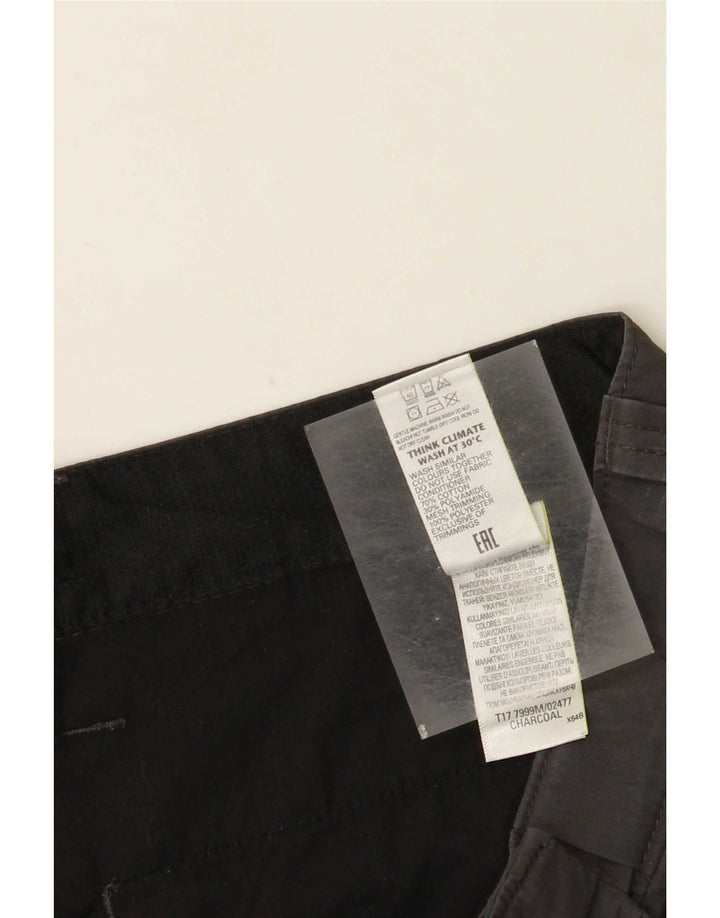 Marks & Spencer Herren Cargoshorts XL W38 Graue Baumwolle
