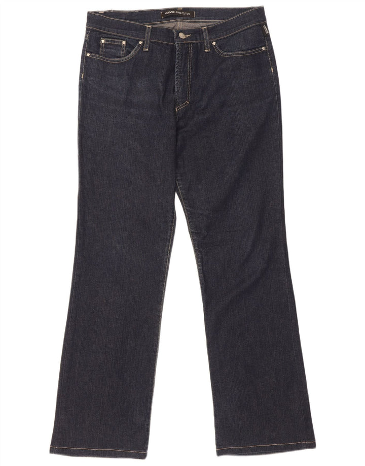 Versace Herren Ittierre Straight Jeans W34 L30 Marineblau Baumwolle