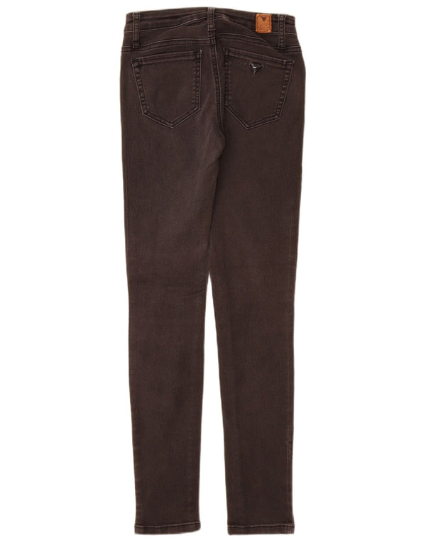 Guess Damen Curvy Mid Rise Skinny Jeans W25 L30 Graue Baumwolle