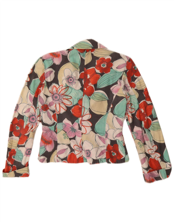 Gaudi Damen-Blazerjacke mit 2 Knöpfen, EU 40, mittelgroß, mehrfarbig, Blumenmuster